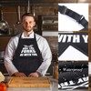 Black Kitchen Aprons Forks Cooking Apron Adjustable Waterproof 70cm Extension