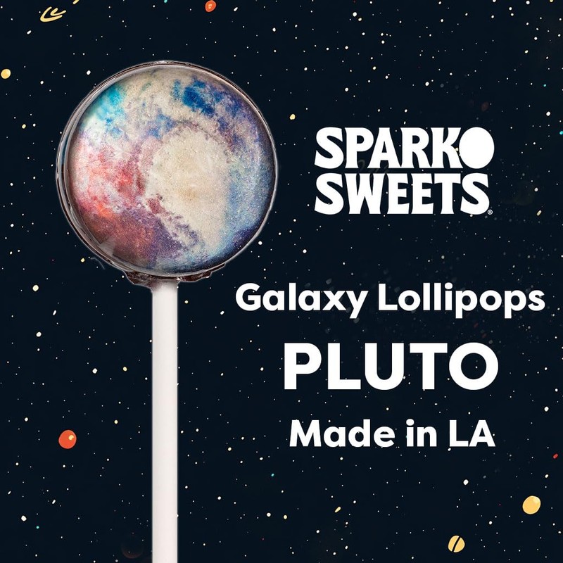 Sparko Sweets Galaxy Lollipops, Planet Designs, Watermelon Flavor, 10 Count,