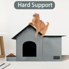 Cat Houses for Outdoor Cats-Large Weatherproof Cat Bed for Indoor
