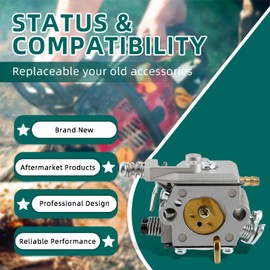 AUTOKAY WT-992 Carburetor Fits for Echo CS-352 CS352 CS-353 CS-352ES Carb for Walbro WT-992 Clone A021003330 Chainsaw Carb Tune-up Kits with Fuel Line Filter Kit