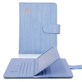 Melsbrinna Rfid Passport Holder for Travel women/Men, Cute Passport Wallet Rfid Blocking Card Slots, Rfid Passport Cover/CaseTravel Wallet, Passport Book Holder (1, Blue4)