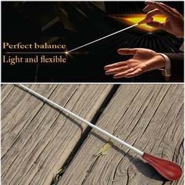 Music Baton Conducting Baton Orchestra Baton wood Handle (Rosewood Handle)