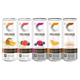 CELSIUS Fitness Drink 9-Flavor Variety Pack, Zero Sugar, Slim Can 12 Fl Oz (Pack of 12)