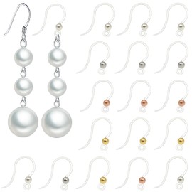 40pcs Clear Safety Non-Allergenic Plastic Earring Hooks Ear Wire Anti Allergy Hooks with Ball Dots Earring Findings DIY Jewelry Making for Sensitive Ears (4-in-1 Color)