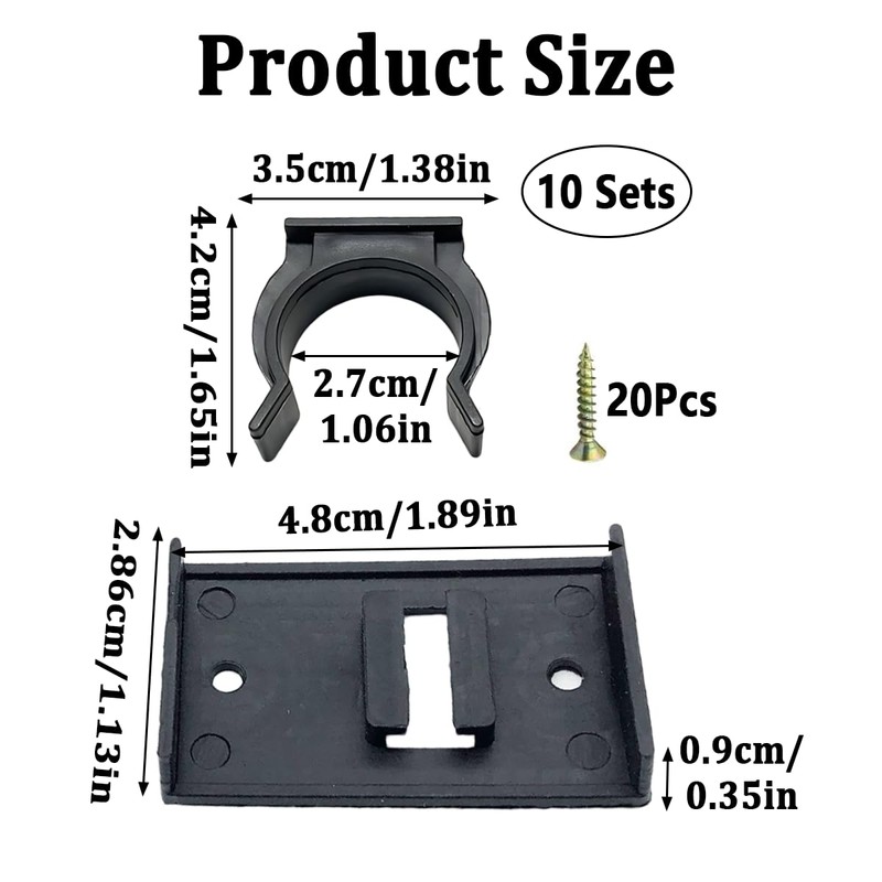 XXLKVSK 10 Sets Plinth Clips Plastic Bath Panel Clips Kitchen
