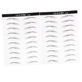Healeved 20 Pairs Eyebrow Stickers Hair-like Simulation Brow Tint Eyebrow Makeup Tools