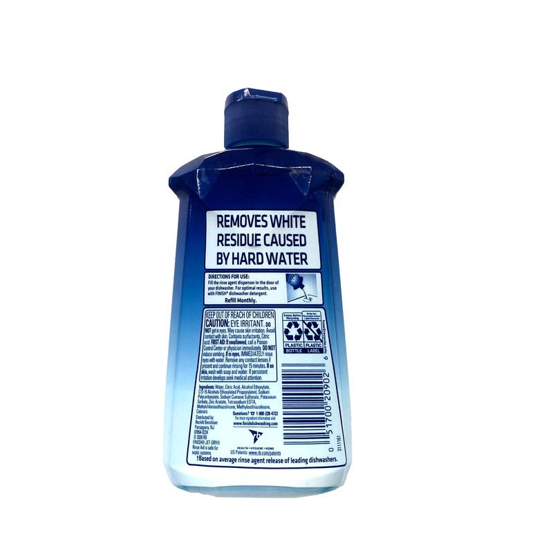Finish Jet Dry Dishwasher Rinse Aid, Hardwater Protection