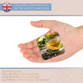 Destination Vinyl ltd Fridge Magnet - Green Tea Cup Healthy Organic 21658