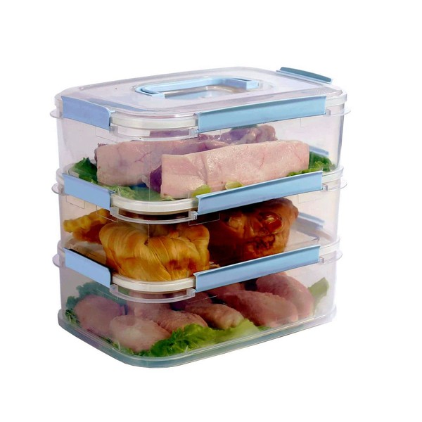 TIAN CHEN Airtight Food Storage Containers, Stackable Cookie Carriers with