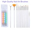 Nail Art Brushes Set, 15pcs Acrylic Nail Brush Painting Pen