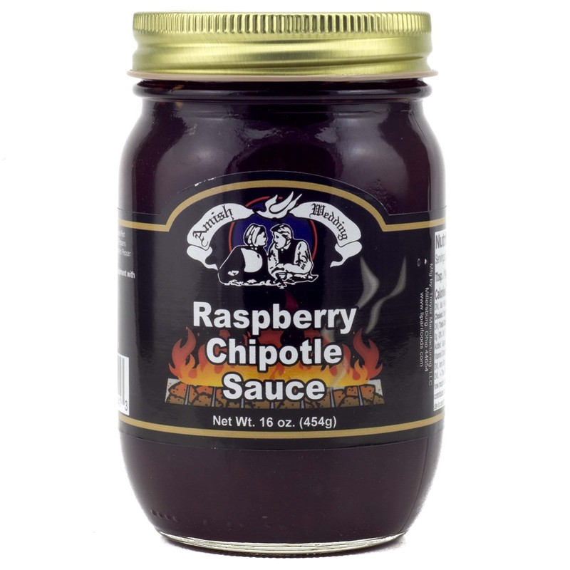 Amish Wedding Raspberry Chipotle Sauce Hot Spicy Sweet Flavor Pack