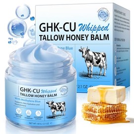 GHK-CU - Bálsamo de miel de sargo de ternera con péptido de cobre para la piel de la cara y el cuerpo, hidratación profunda e hidratante, antioxidante, potenciador de vitalidad | 2.1 onzas