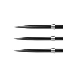 RED DRAGON Specialist Darts Points Trident Points Black Standard 32mm with Silver Tridents - 1 set per pack