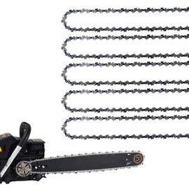 5 Pack 16 Inch Chainsaw Chain 56 Drive Links .043" Gauge, 3/8" Pitch Replacement Chains Compatible with Milwaukee, EGO, DeWalt, Greenworks
