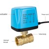 Snblzhef Normally Closed Motorized Ball Valve AC110V 2-Wire Brass Electric