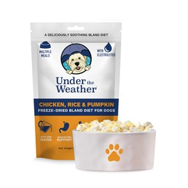 Under the Weather Bland Diet for Dogs | Easy to Digest for Sick Dogs |Always Be Ready | Contains Electrolytes - All Natural Freeze Dried 100% Human Grade Meats | 1 Pack - Rice, Chicken & Pumpkin - 6oz