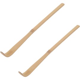 2Pcs Brown 18cm Japanese Bamboo Matcha Scoop, Traditional Tea Ceremony Spoon for Matcha and Coffee, Durable Eco-Friendly Espresso Accessories, Tea Ceremony Supplies, Coffee Scoops