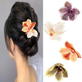 Flower Hair Pins ACQTULOU Neo-Chinese Style Artificial Flowers Retro of Fashion Accessories Beautiful Floral Decoration Hair Accessories For Women Bridal Wedding Party (4 Pairs) (set of 1)
