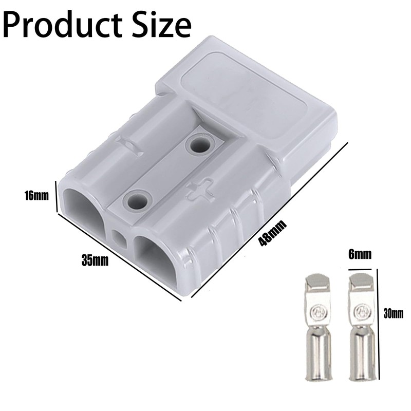 Plug Connectors Tool Compatible with Anderson Style, 10Pcs Grey 50
