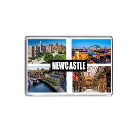 Newcastle Fridge Magnet - 70 x 45mm, Souvenir, Keepsake, Acrylic with Magnetic Strip.