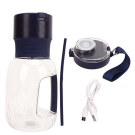 Sport Portable Blender Outdoor Juice Barrel 1000ml Large Capacity Crushed Ice Fruit Juice Squeezing Cup Dark Blue