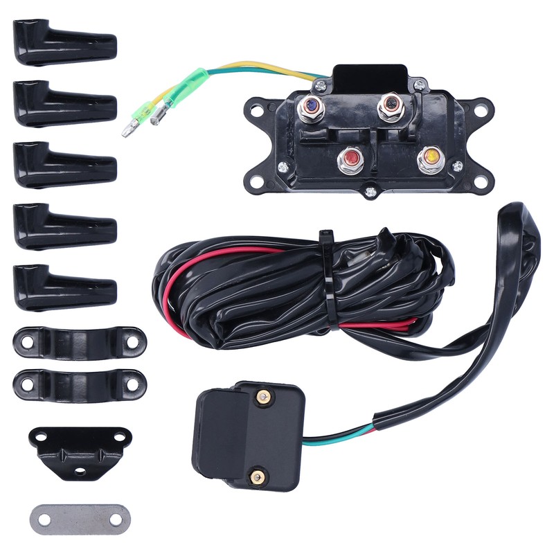 12V 250A Winch Solenoid Relay Contactor Switch Mounting Brackets Kit