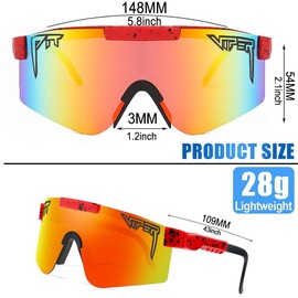 Polarized Sports Sunglasses The Original Sunglasses Wide Fit Blue Lens Windproof Sports Eyewear Unisex Goggles Outdoor Eyewear Ideal for Driving Running Climbing Fishing and Golf (Classic C9)