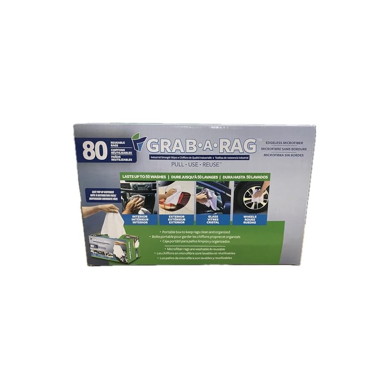 Grab-A-Rag Washable Microfibre Rags, 80-Count