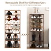 KOTEK 7 Tiers Tall Shoe Rack, Narrow Wooden Entryway Shoe