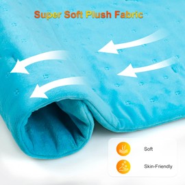 MOEMOE BABY Heizkissen für Schulter Nacken Rücken, XXL Elektrisches Wärmekissen mit Abschaltautomatik, Heizkissen Rücken 5-stufige Schnellheizkissen 30×60cm Waschbar Heating Pad