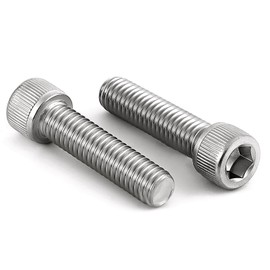 MewuDecor 5/16-18 x 1-1/4" (1/2" to 3" Available) Socket Head Cap Screws Bolts, Allen Socket Drive, Stainless Steel 18-8 (304), Fully Threaded, Bright Finish, Machine Thread, 10 PCS