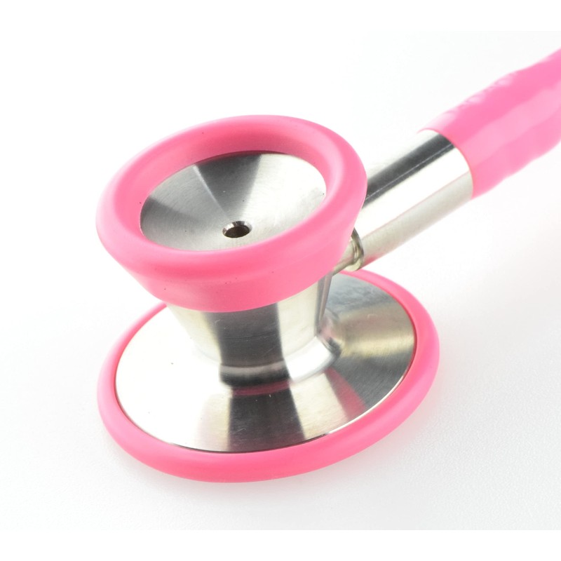 Professional Cardiology Stethoscope Stainless Steel Non Chill Chest piece (Pink)
