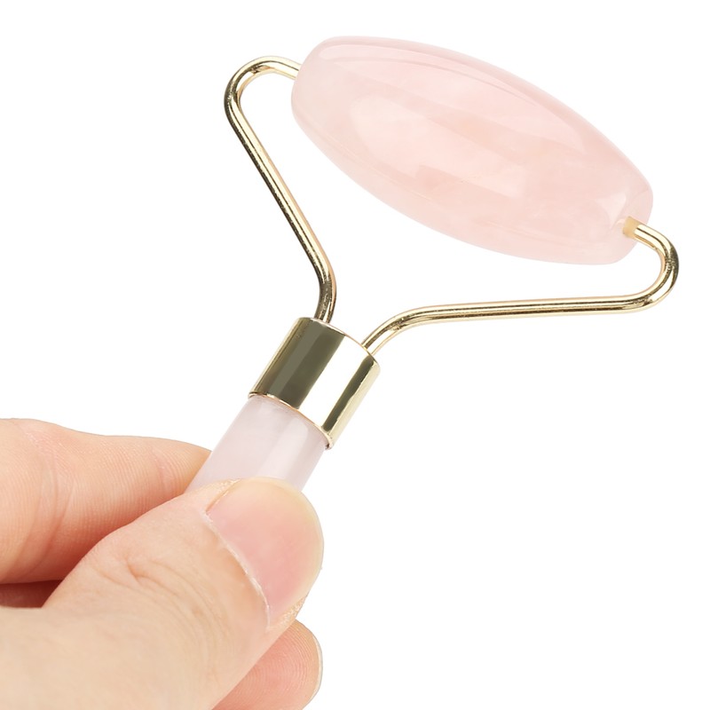 Natural Pink Crystal Massager Body Face Massage Roller Wrinkle Removal
