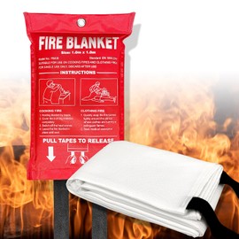 Andyssey Fire Blanket 100 x 100 cm Fire Blanket DIN EN 1869:2019 Fire Protection Blanket Pack of 1