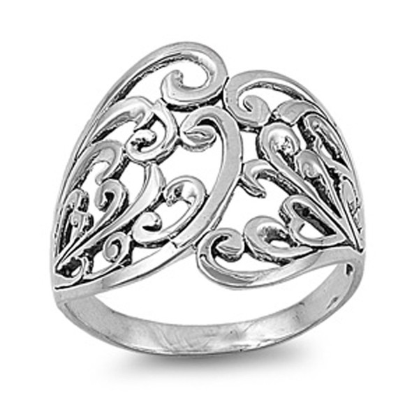 Sterling Silver Women's Celtic Fashion Ring Beautiful 925 Band 21mm