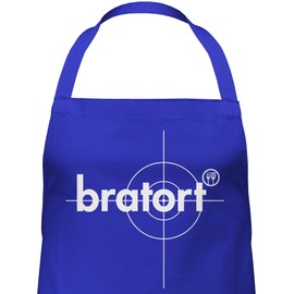 Shirtracer - Apron Gift - BBQ Apron - Adult - Bratort Grillmeister Grill, 2 Royal Blue