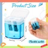 Zhanmai Pencil Sharpener with Lid Manual Double Hole Color Pencil
