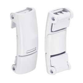 DTGN 27mmx11mmx8mm(LxWxH) Magnetic Shoelace Locks Buckle - 1 Set - Good for Different Shoes - Zinc Alloy Magnetic No Tie Elastic Shoe Laces - White