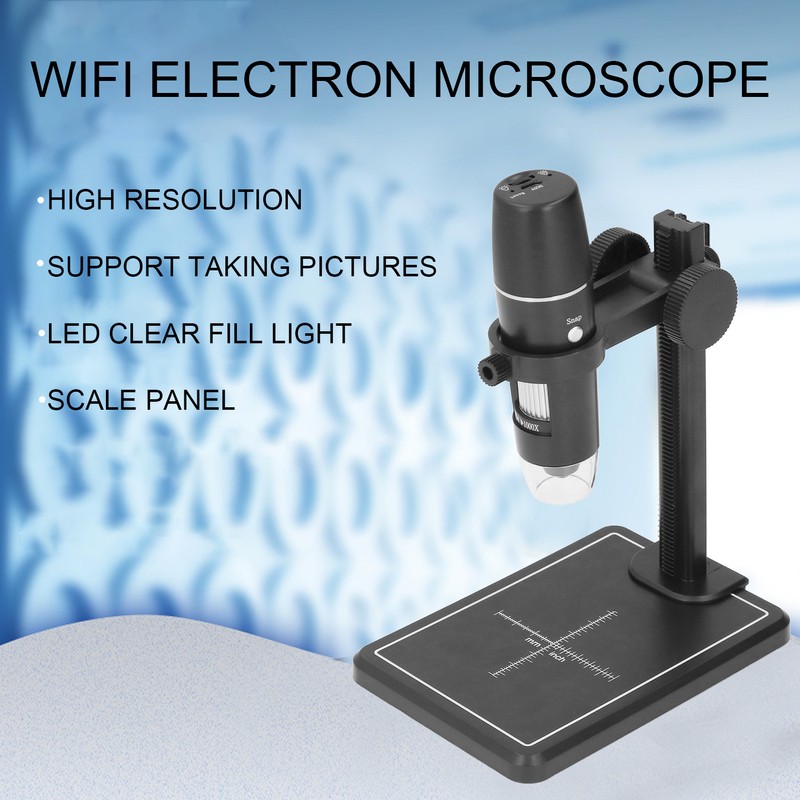 WiFi Microscope Portable Digital USB Magnifier with 8 LED for