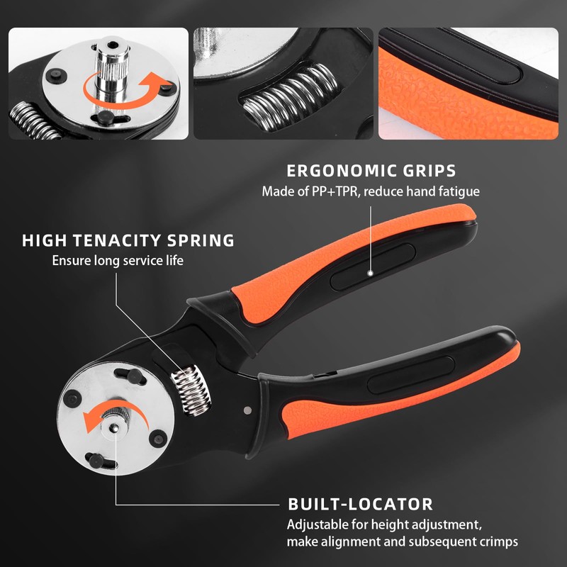 KF CPTEC Deutsch Crimper, 4-Way Indent Tool, 8-Impression Closed Barrel