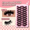 FADVAN False Eyelashes Faux Mink Lashes 6D Volume Full Cat