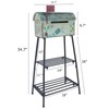 Mailboxes for Outside with Stand,Metal Mailbox and Stand Combination