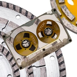 Kopinma 55 Minutes Empty Tape Disk, Double Sided Small Open Metal Disk, Empty Cassettes Tape Disk