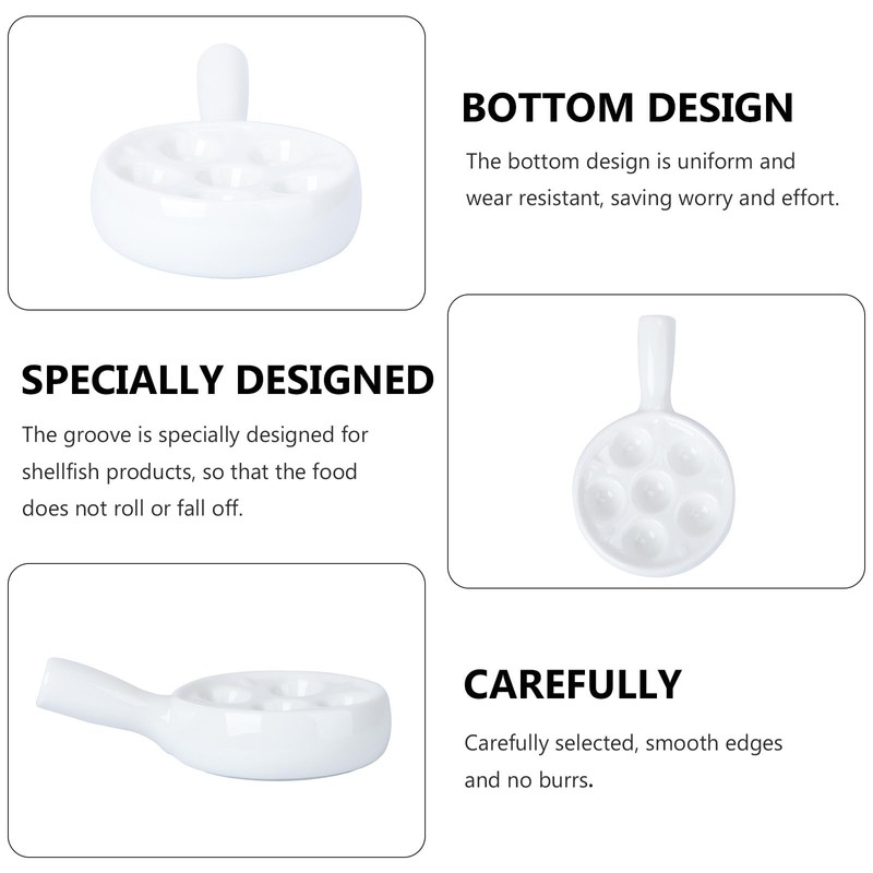 Snail Pan with Ergonomic Handles, 6 Holes, Ceramic Baking Mould