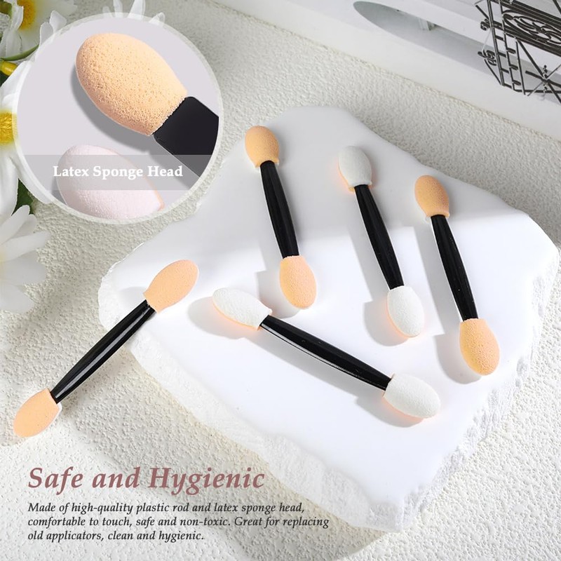 GZSYWZ 25 PCS Sponge Eyeshadow Applicators - Disposable Dual Sided