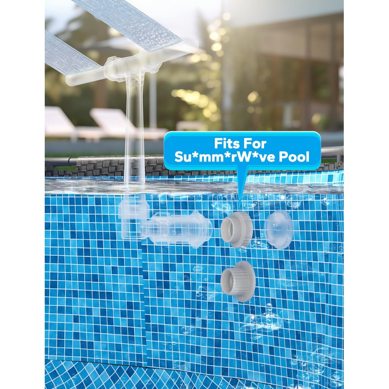 Pool Fountain Adapter Set for SummerWave & for Funsicle Pools,
