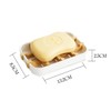 Ieron Bamboo Soap Holder Natural Bamboo Soap Dish with Drainage