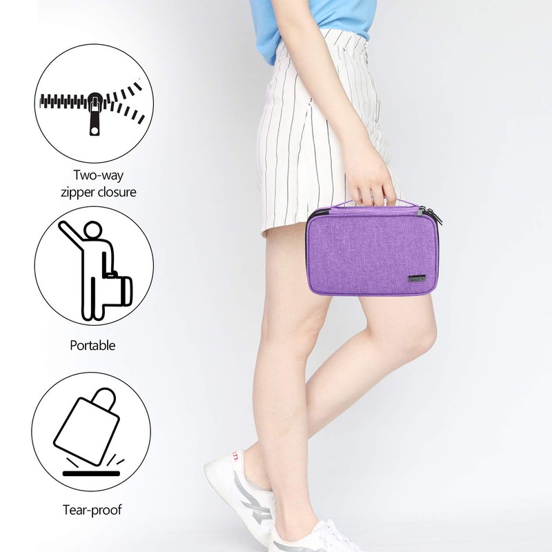 Luxja Sewing Accessories Organizer, Double-Layer Sewing Supplies Organizer for Needles,