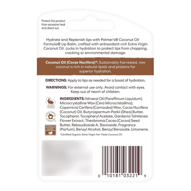 Barra Humectante Palmer S Para Labios Pack 2 Piezas Coconut