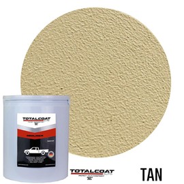 Total Coat Roll On Truck Bed Liner Paint; Heavy Duty Coating Protection for Box Trucks, Pickups, Cargo Vans (1 Gallon Kit, Tan)
